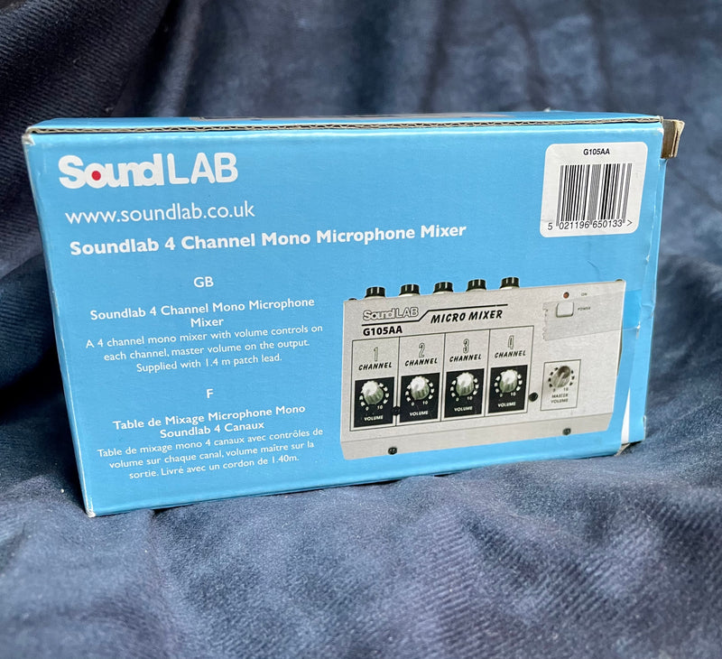 Soundlab 4 Channel Mono Microphone Mixer With Effects