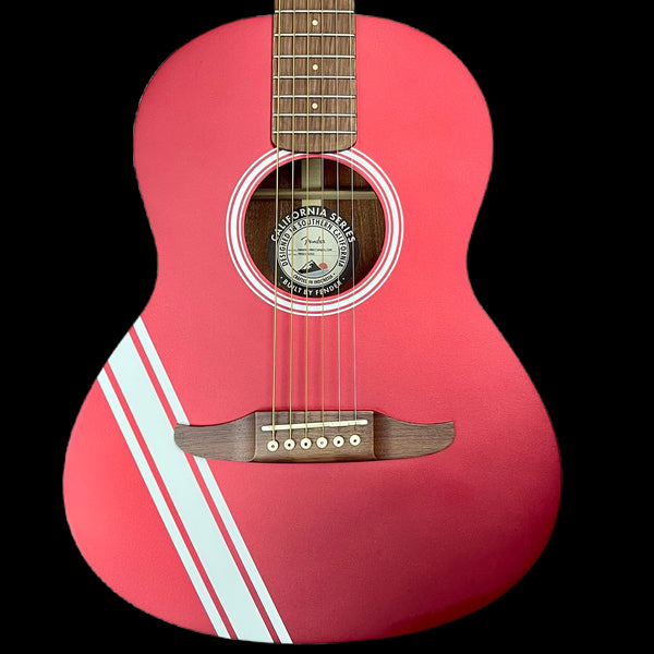 Fender Sonoran Mini Acoustic Guitar Competition Stripe Candy Apple Red