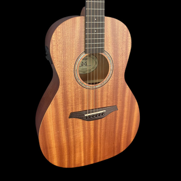 Vintage M Series 'Parlour' Electro-Acoustic Guitar in Satin Mahogany VE800MH