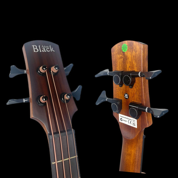 Adam Black Electro Acoustic Travel Bass - natural mahogany