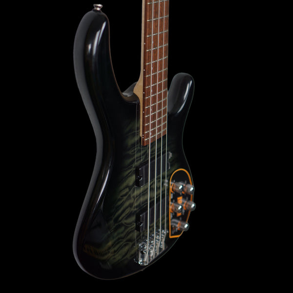 Cort Action DLX Plus Active Bass Guitar in Faded Grey Burst