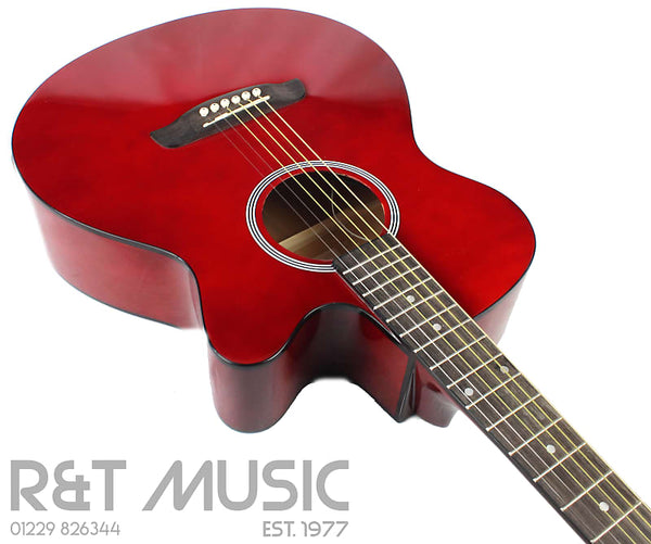 Brunswick BTK30DR Electro Acoustic Guitar in Dark Red