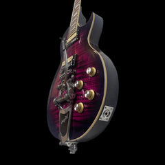 Vintage V100 Electric Guitar w/Bigsby, Flamed Purpleburst