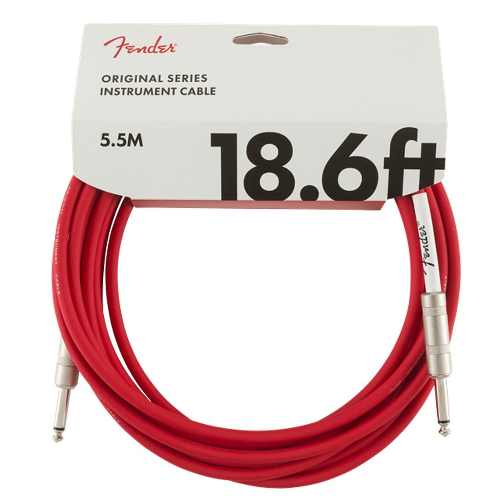 Fender Original 18.6ft Straight Instrument Cable in Fiesta Red
