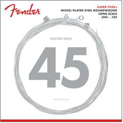 Fender 7250 Bass Strings, Nickel Plated Steel, Long Scale, 7250M .045-.105