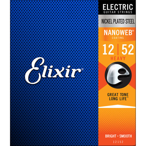 Elixir Nanoweb Electric Guitar Strings - Heavy (.012 - .052)